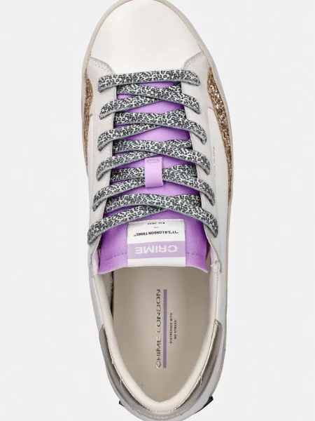 Crime London DISTRESSED PLATFORM női bőr sportcipő fehér