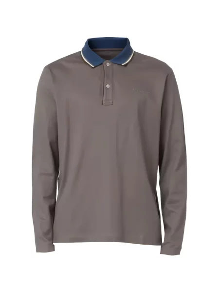 Lung tricou polo Paul & Shark gri