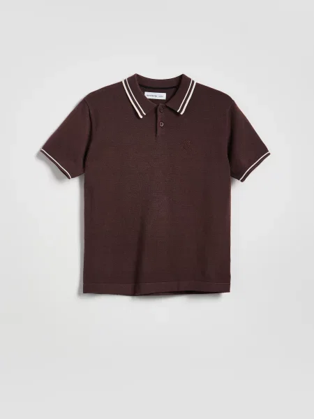 Reserved Tricou polo maro