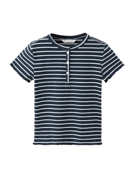 MANGO KIDS Tričko QUEEN námořnická modř bílá