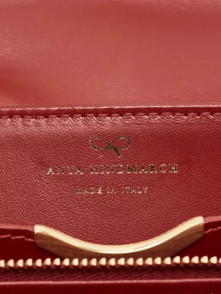 Кожаный топ Anya Hindmarch червено