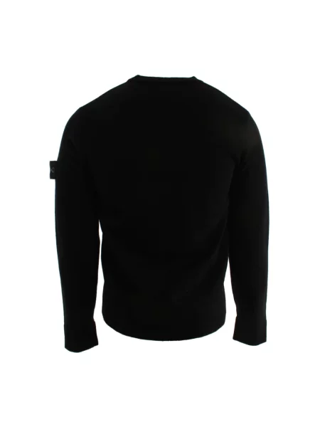 Sweter Stone Island wełniany z kamieniami niebieski