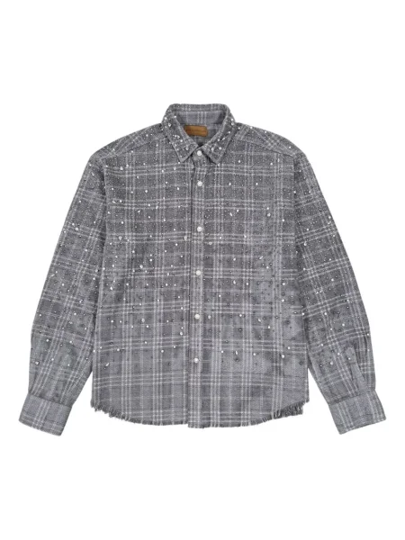 Koszula Birth Of Royal Child z perełkami w kratkę czarna