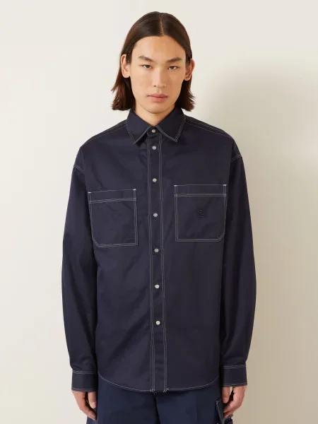 Fendi Košile Comfort Fit tmavě modrá