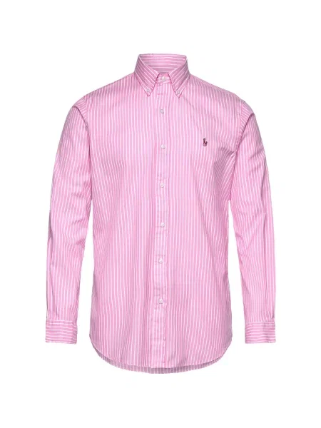 Cămașă cu dungi Polo Ralph Lauren cu dungi cu autograf cu decolteu rotund albastru