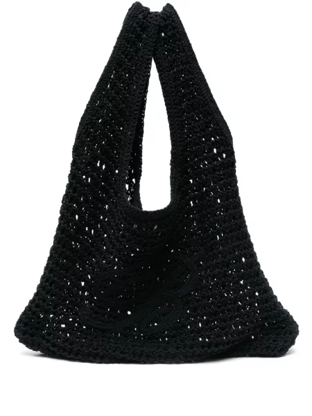 Geantă Blumarine cu broderie negru