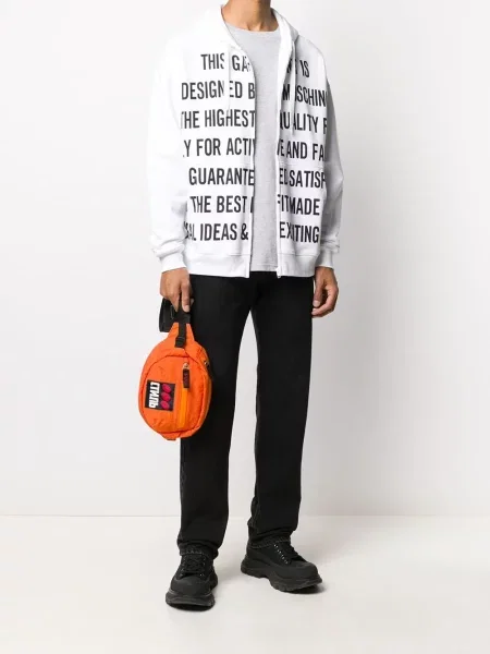 Hanorac cu glugă Moschino cu imagine alb