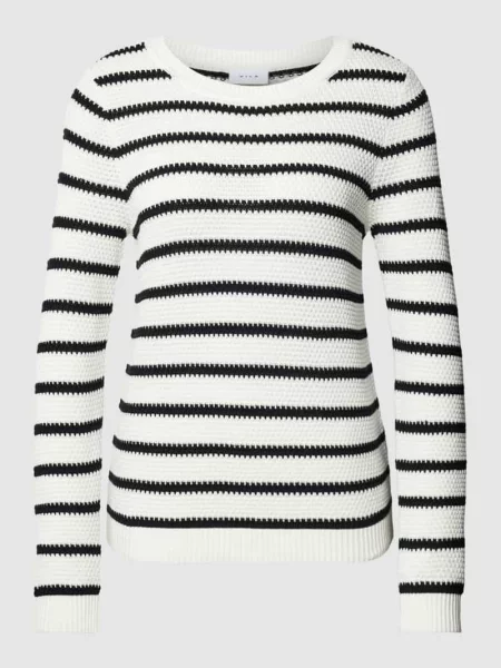 Sweter z dzianiny ze wzorem w model ‘DALO’ Vila czarny