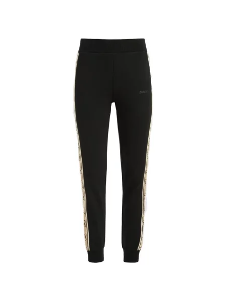 Pantaloni Guess alergare cu autograf negru