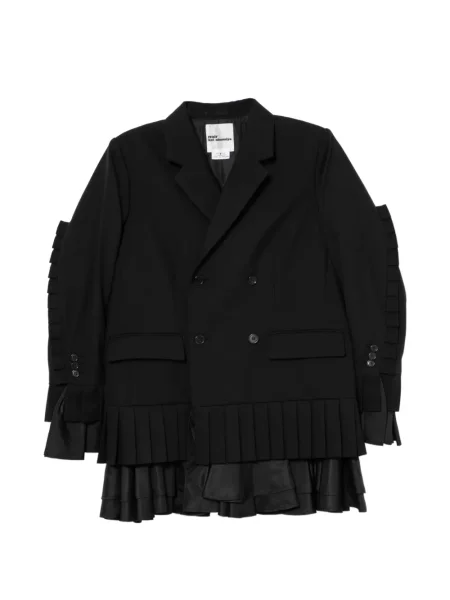 Sacou Noir Kei Ninomiya plisat negru