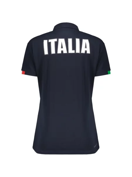 Scurt tricou polo Ea7 Emporio Armani cu imagine albastru