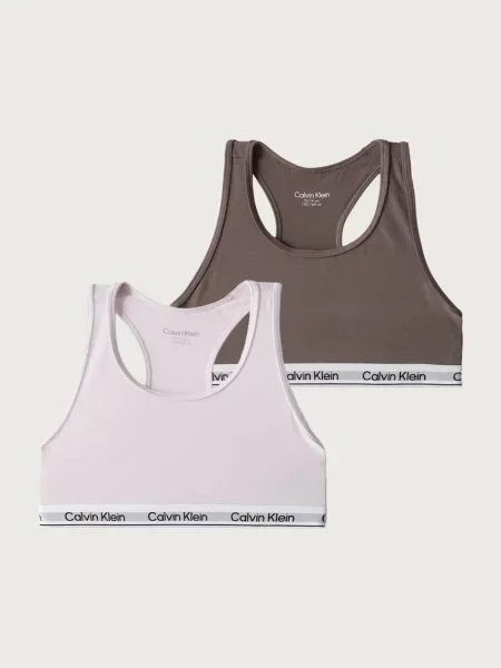 Calvin Klein Underwear podprsenka detská s elastanom fialová