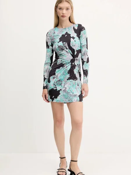 Платье мини Desigual клеш черное