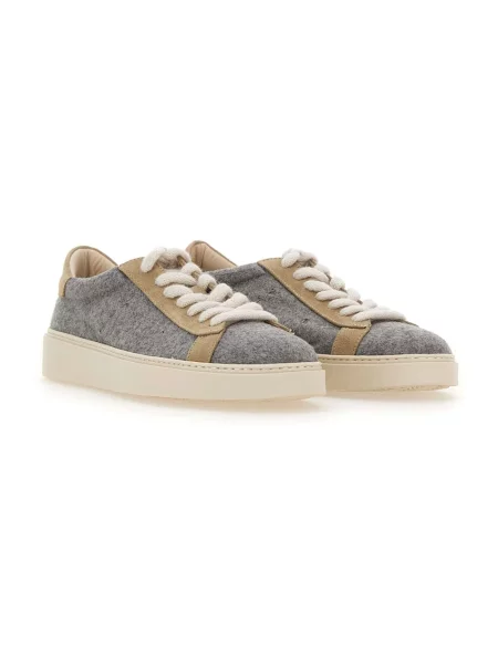 Sneakersy Eleventy wełniane szare