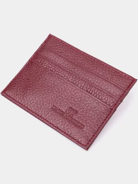 ST Leather Accessories Візитниця Унісекс Шкіра бордовий