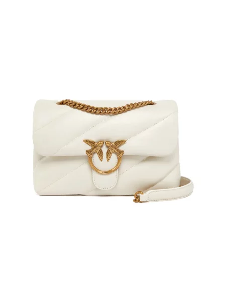 Klasická crossbody kabelka Pinko biela
