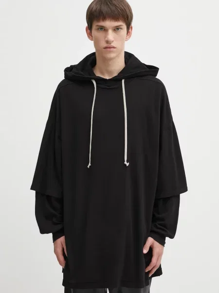 Rick Owens DRKSHDW hanorac de Tommy Hustler cu glugă uni negru