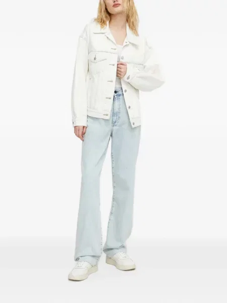 Blugi Levi's® în carouri retro zdrențuiți alb