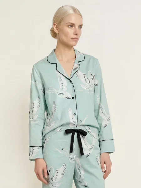 Cyberjammies Spací Tričko mátová černá bílá