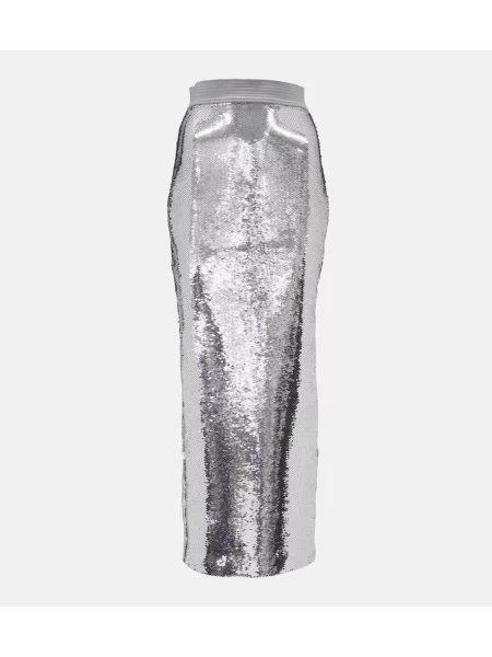 Fusta maxi Alex Perry cu paiete argintiu