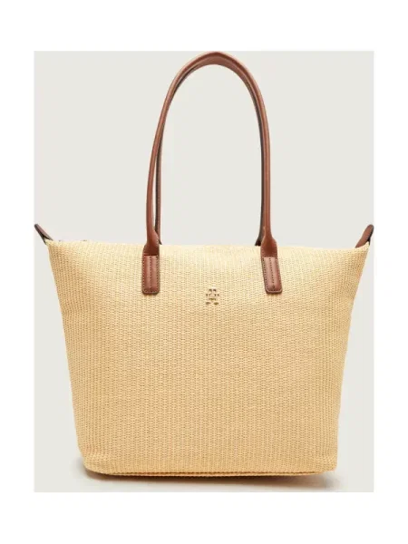 Geantă shopper Tommy Hilfiger bej