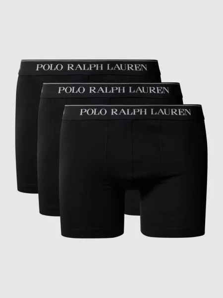 Obcisłe bokserki z mieszanki bawełny w zestawie 3 szt. Polo Ralph Lauren czarne