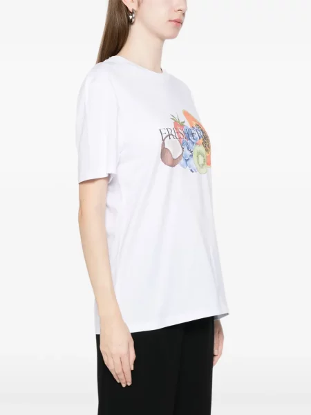 Tricou Elite cu imagine scurt alb