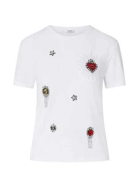 Tricou Liu Jo cu broderie alb