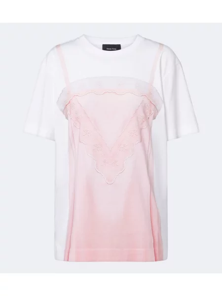 Tricou Simone Rocha din jerseu alb