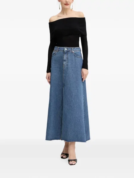 Fustă din denim Silvian Heach albastru