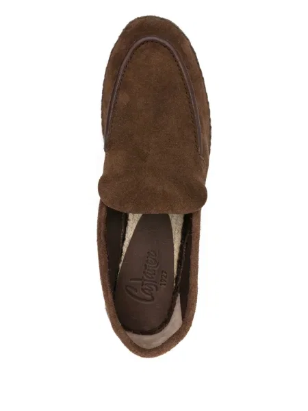 Espadrile Castaner din piele de căprioară maro
