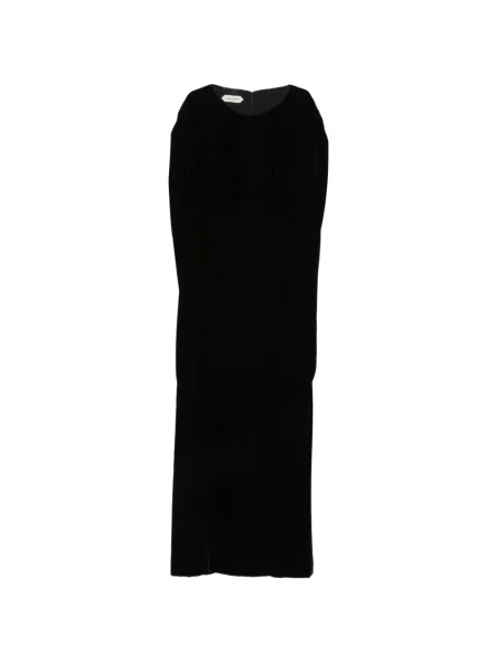 Rochie maxi Alberta Ferretti de catifea negru