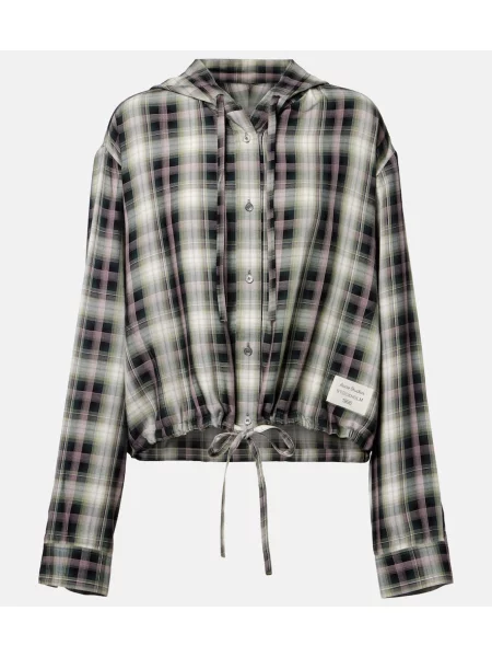 Top Acne Studios w kratkę o krotszym kroju