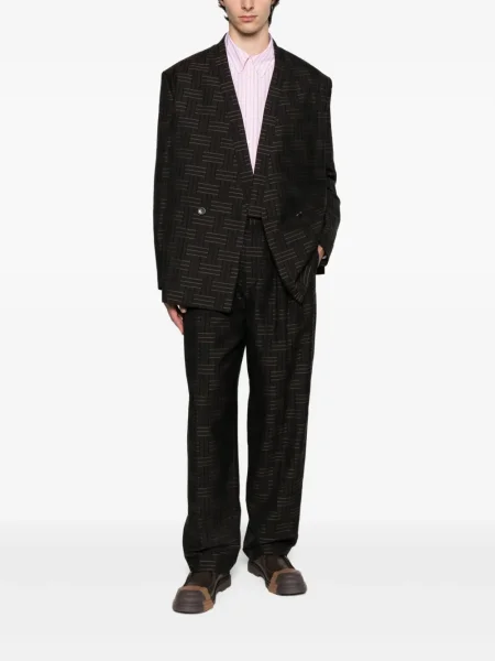 Pantaloni Kenzo plisate maro