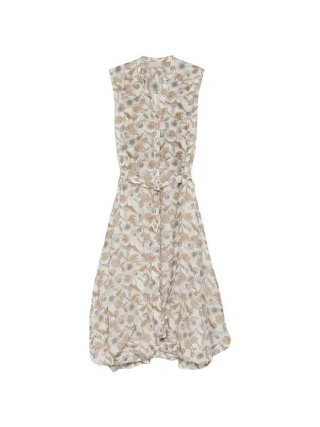 Rochie midi Hemisphere cu model floral cu imagine alb