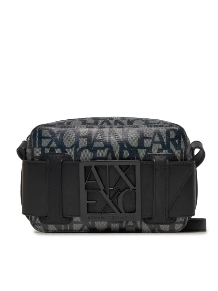 ARMANI EXCHANGE Torba za čez ramo siva črna
