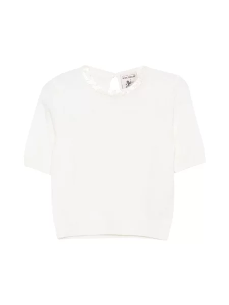 Sweter Semicouture z cekinami biały