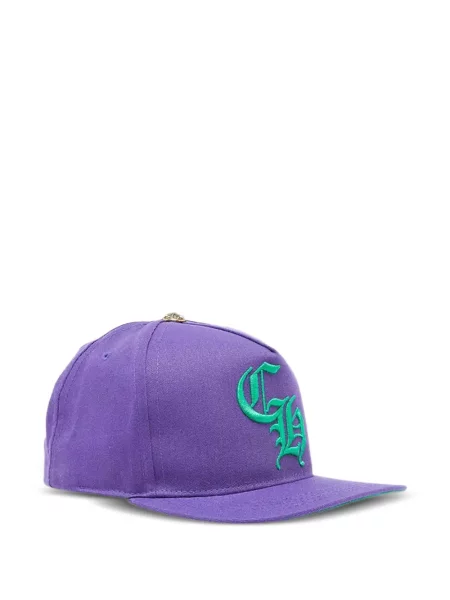 Hímzett szív mintás baseball sapka Chrome Hearts lila