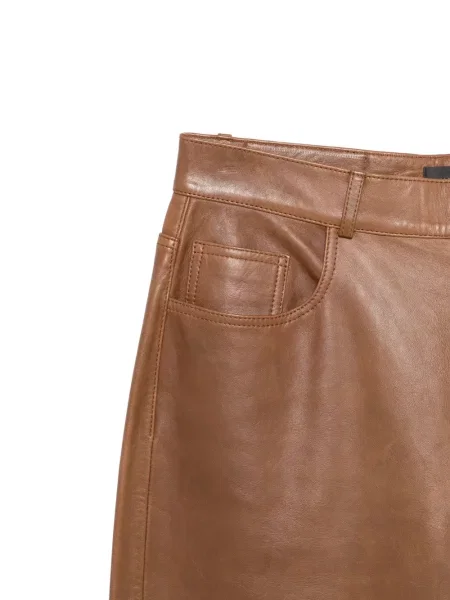 Pantaloni Haikure din piele maro