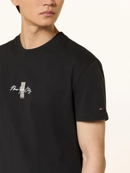 Tommy Jeans Koszulka schwarz czarna