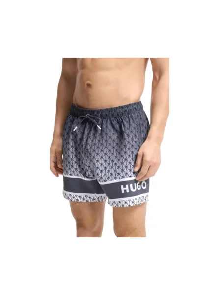 HUGO szorty kąpielowe PALMS_SWIM_SHORTS szare