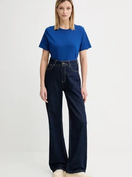 Marc O'Polo Denim Koszulka Kobiety jednolity S niebieski
