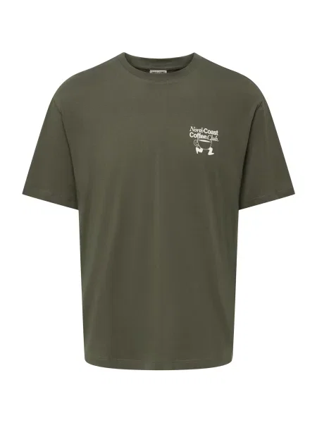 Only & Sons Tricou ONSAXEL crem / închis gri