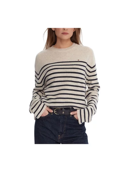 Tommy Hilfiger De lână pulover | Relaxed fit bej