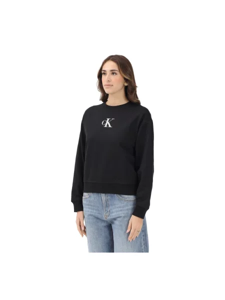 Bluza Calvin Klein Jeans klasyczna z długim rękawem czarna
