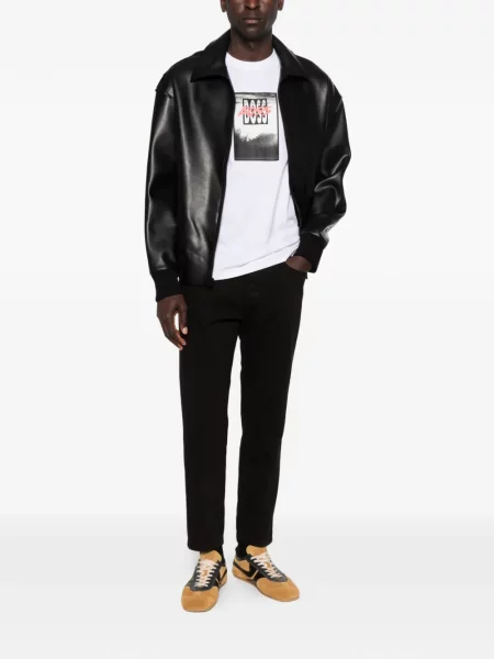 Tricou Boss cu imagine alb
