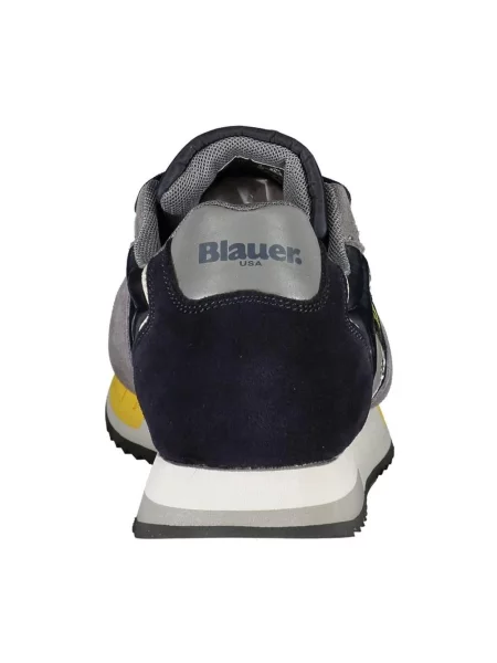 Trampki Blauer skórzane sznurowane czarne