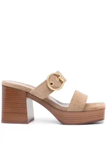 Sandale Gianvito Rossi din piele de căprioară maro
