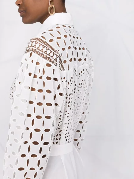 Body Alberta Ferretti cu broderie alb