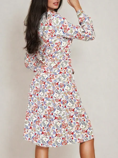 Rochie midi Resti până la genunchi de costum alb
